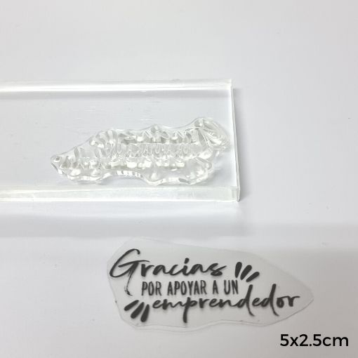 Sello De Silicona Gracias Por Apoyar A Un Emprendedor