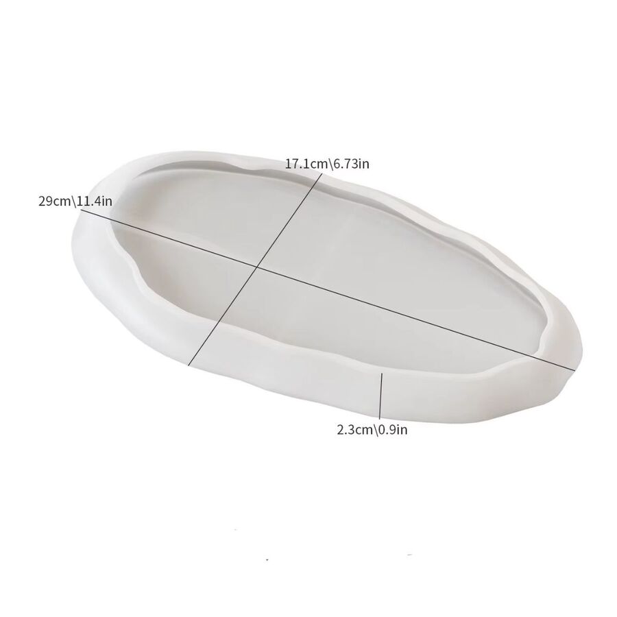 MOLDE DE SILICONA PARA BANDEJA RESINA, YESO, CEMENTO