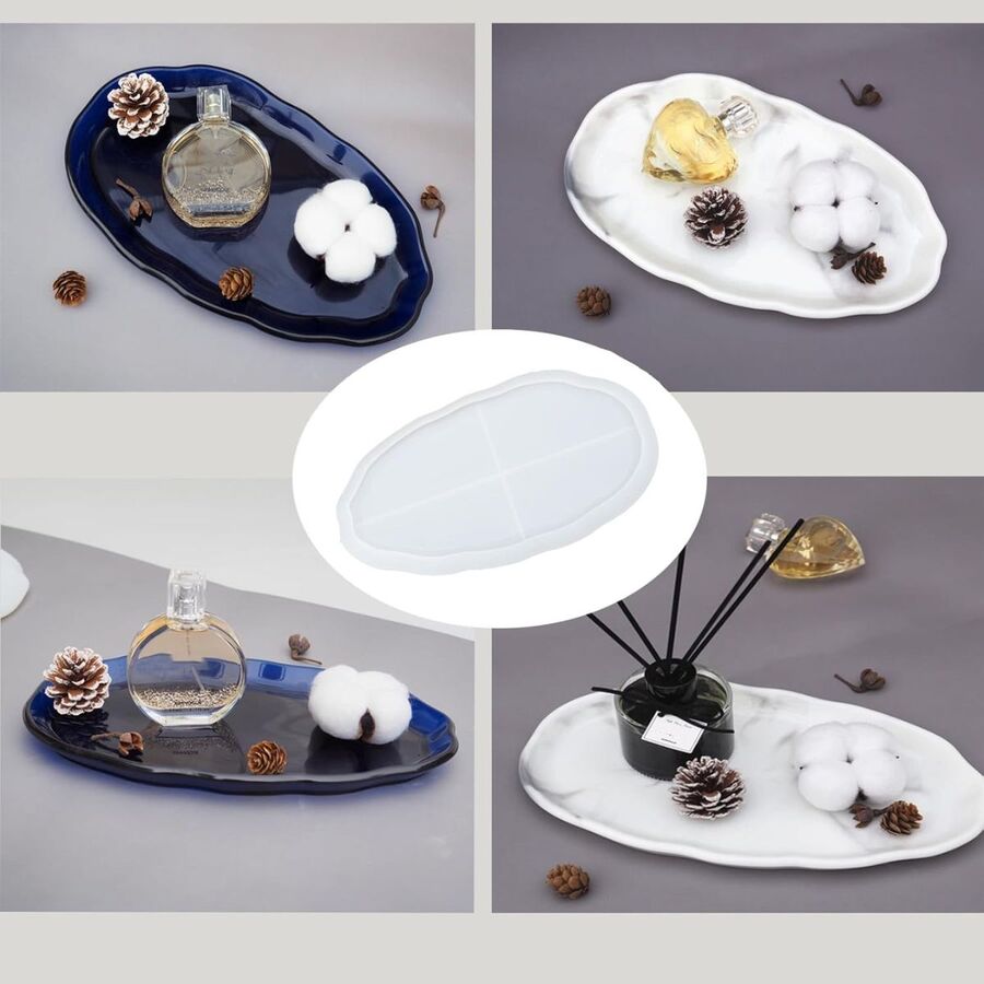 MOLDE DE SILICONA PARA BANDEJA RESINA, YESO, CEMENTO