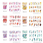 Sticker PET plumas buho