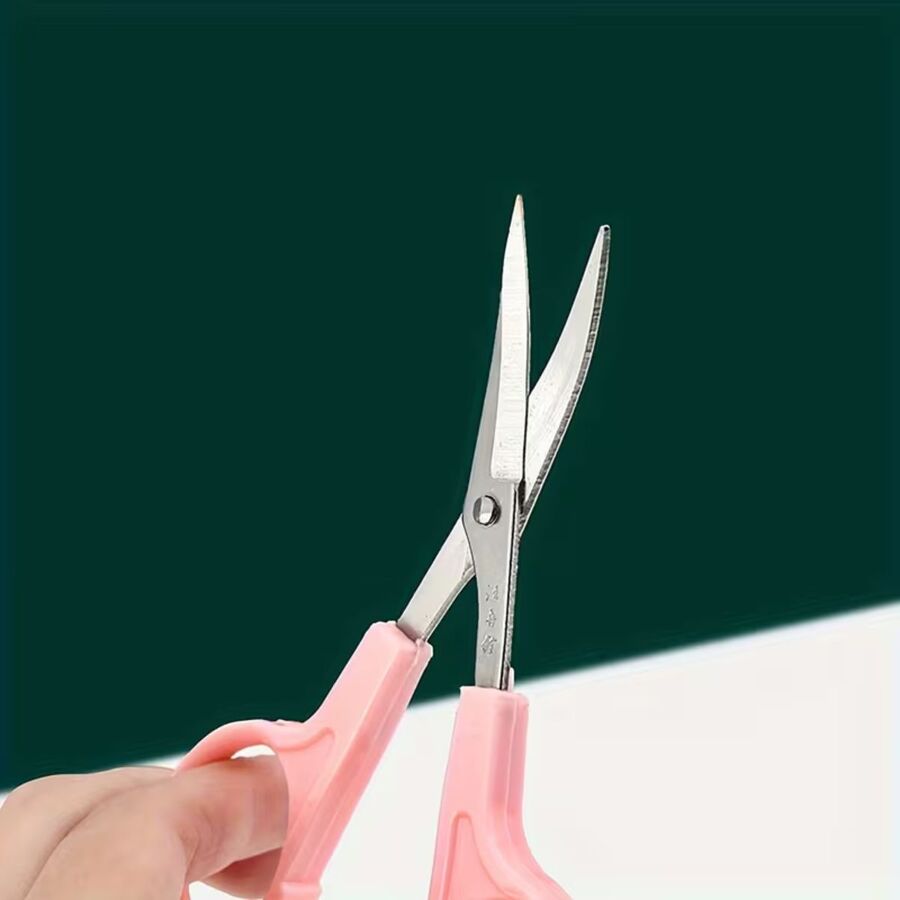 Tijera Rosada Curva para bordados