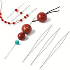 Pack 3 aguja especial enhebrado cuentas X Unidad 7cm.