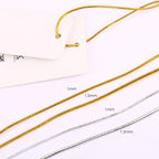 10m Elastico brilloso dorado o plateado 1mm