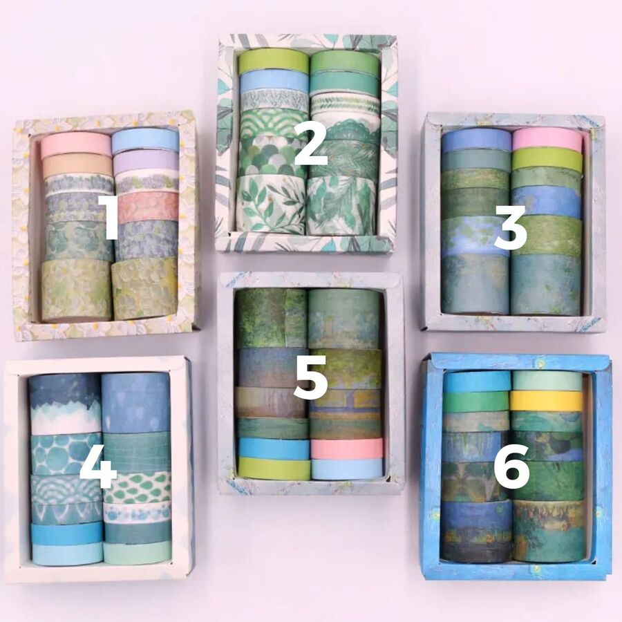 Set washi tape 12 rollos