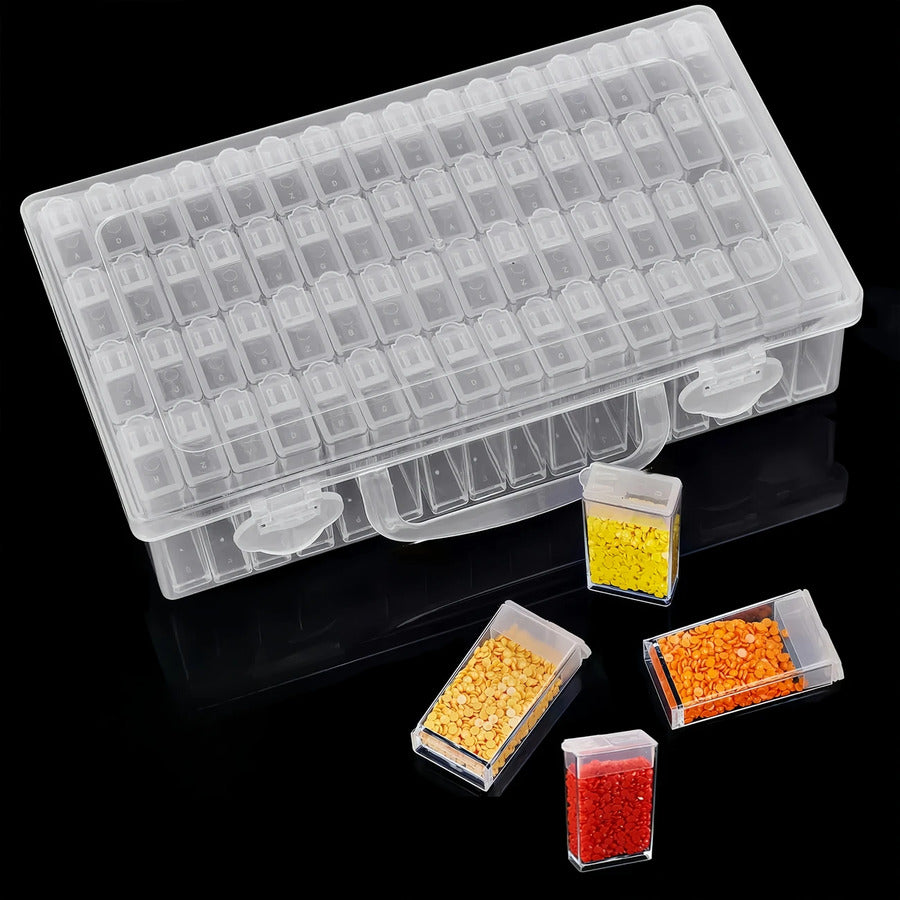 CAJA ORGANIZADORA CON 64 COMPARTIMENTOS INDIVIDUALES