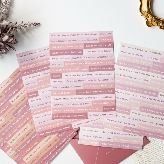 Set de stickers de frases Indifference (6 planchas)