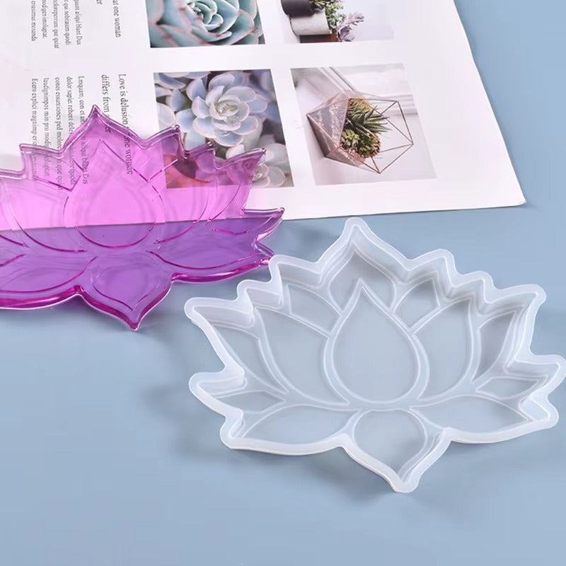 Molde de silicona flor de loto plana