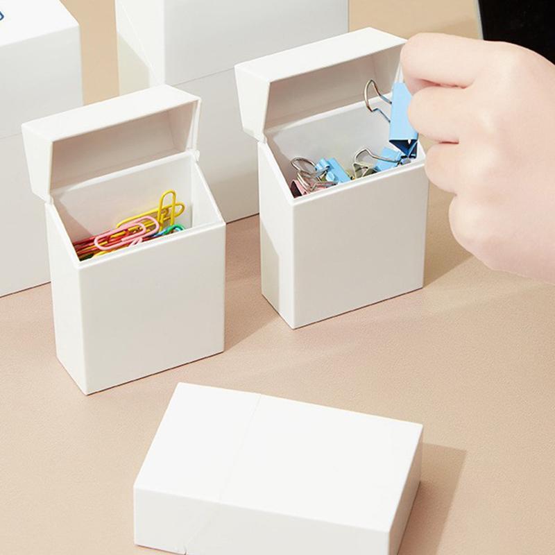 Caja de almacenamiento de escritorio con tapa abatible