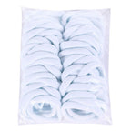 50 Goma Colita Pelo Cabello Blanca