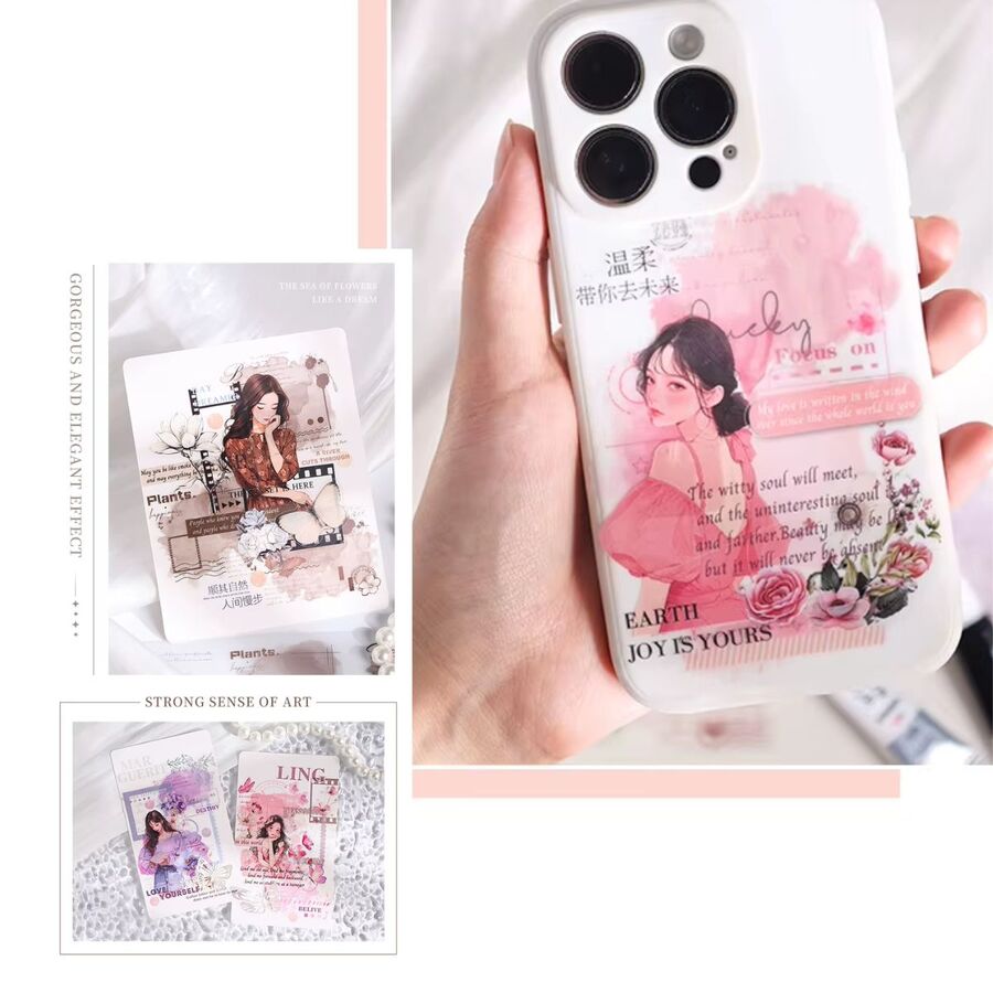 Caja de 6 cintas PVC para journaling Romantic