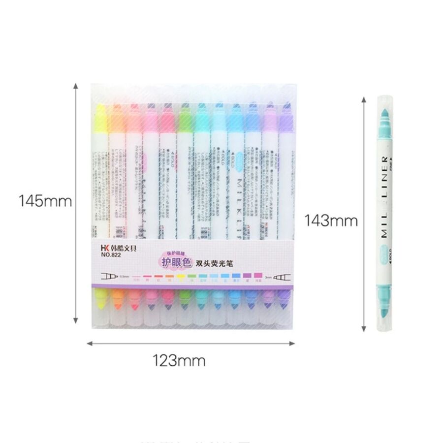 Caja de Resaltadores de doble punta