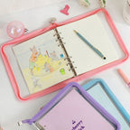 Estuche pvc glitter con hojas