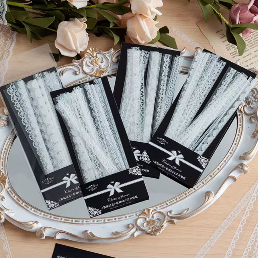 STICKER ENCAJE PUNTILLA BLANCO