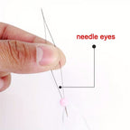 Pack 3 aguja especial enhebrado cuentas X Unidad 7cm.
