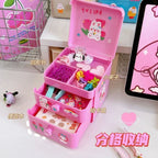 Organizador almacenamiento con tapa cajones para escritorio