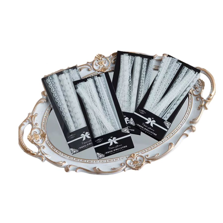 STICKER ENCAJE PUNTILLA BLANCO