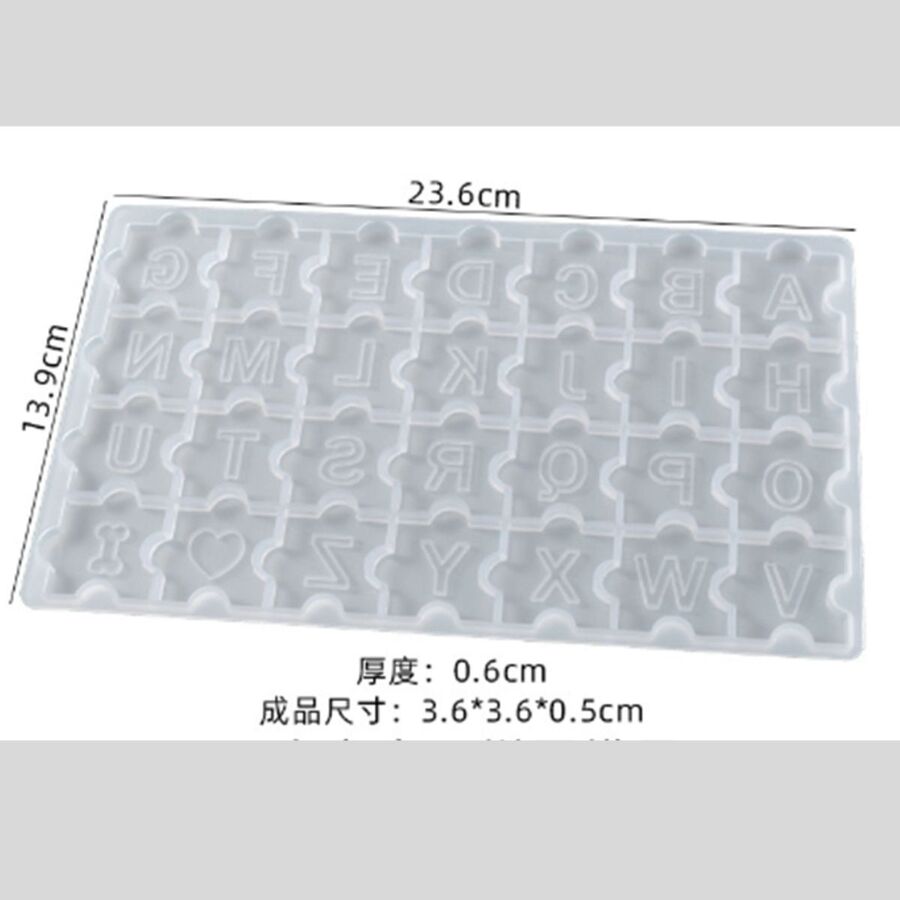 Molde de silicona letras puzzle - 29777