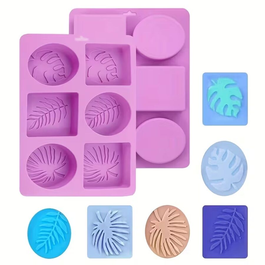 Molde de silicona jabon hoja - 29803 C1