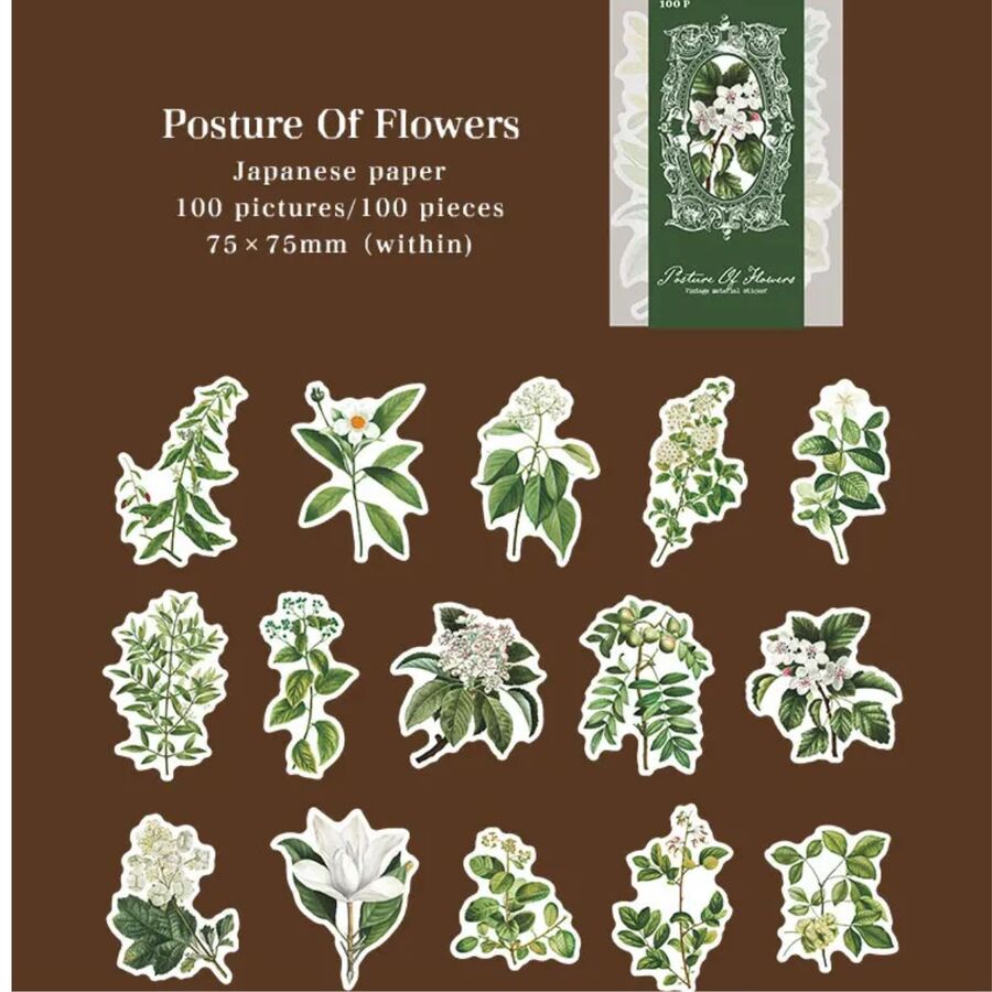 Sobre mix pegatinas flower