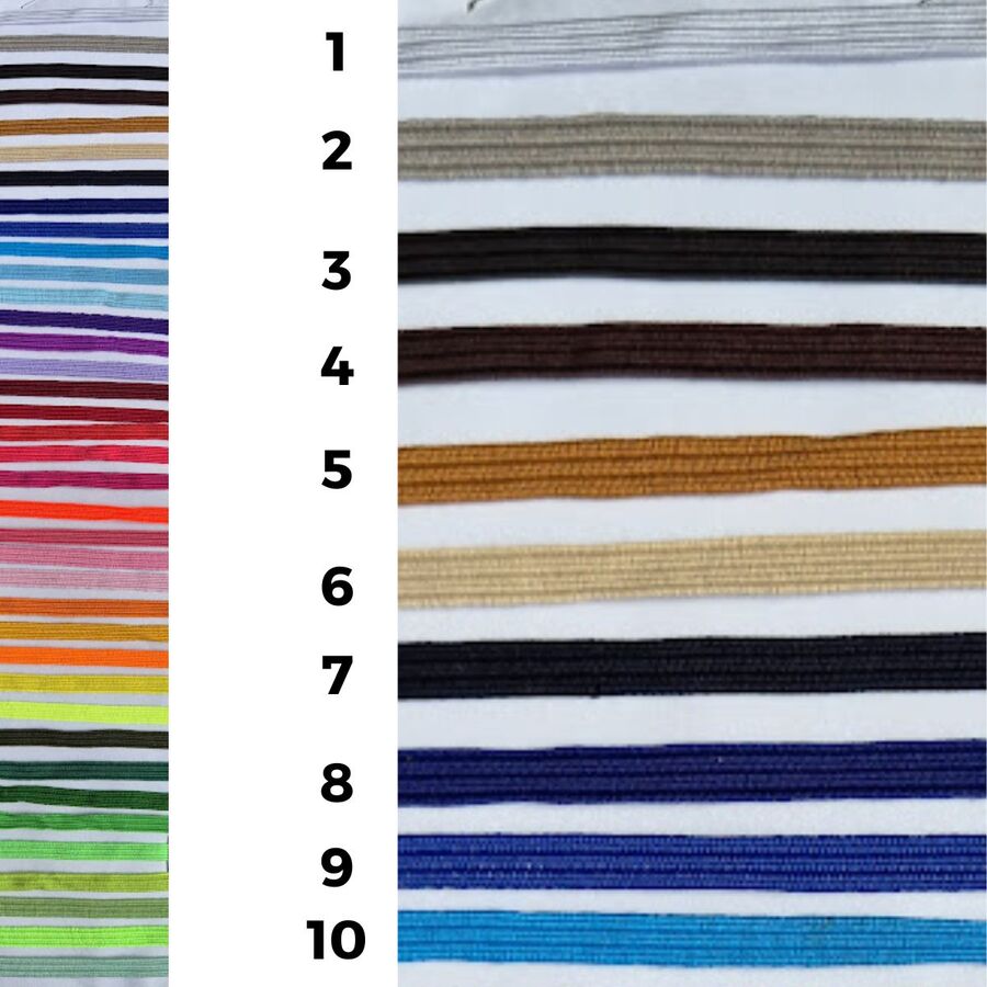 5 metros de elástico chato 6mm