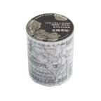 WASHI TAPE FLOR BLANCO Y NEGRO