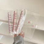 Estuche Planner transparente de 6 anillas pasteles A5