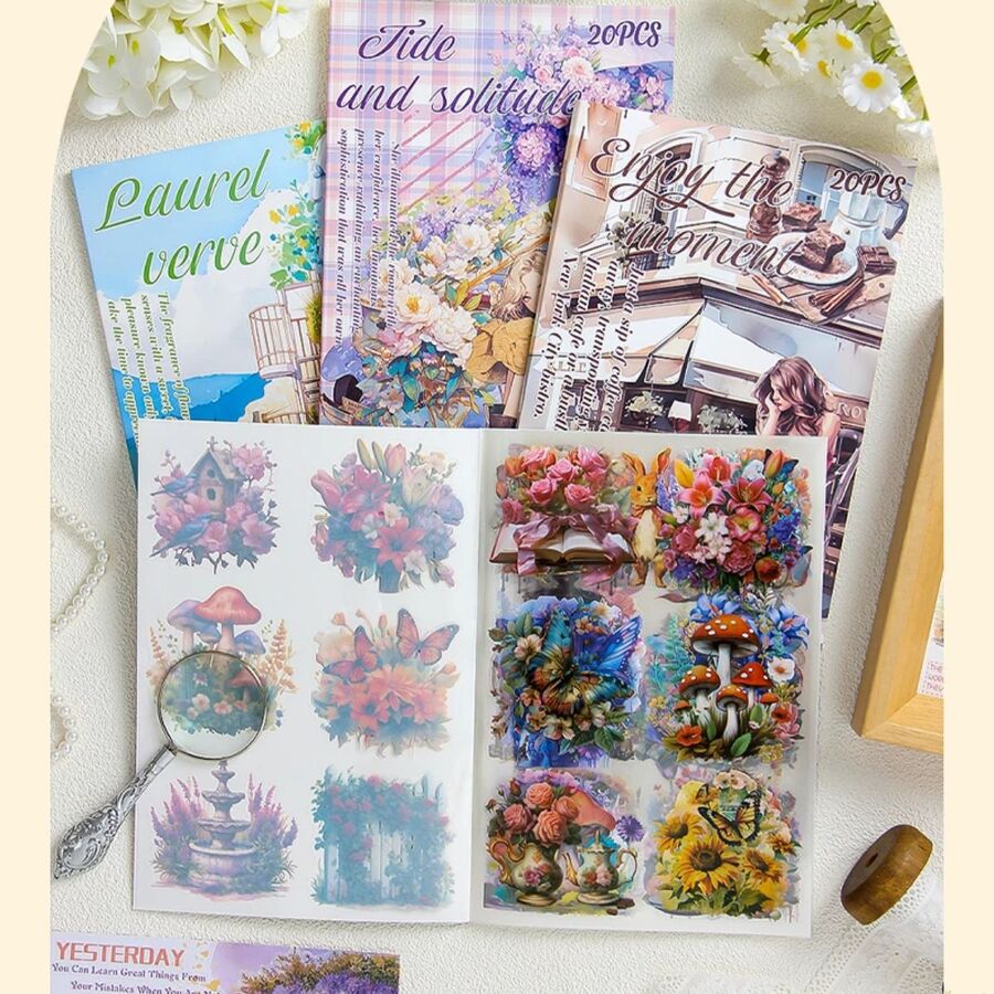 LIBRO STICKERS PET Y WASHI MOMENTS