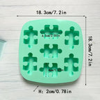 Molde de silicona puzzle yeso cemento jabones - 29701