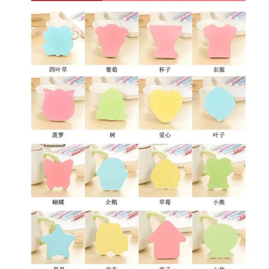 Notas adhesivas formas