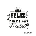 Sello Silicona Feliz Dia De La Madre Corona