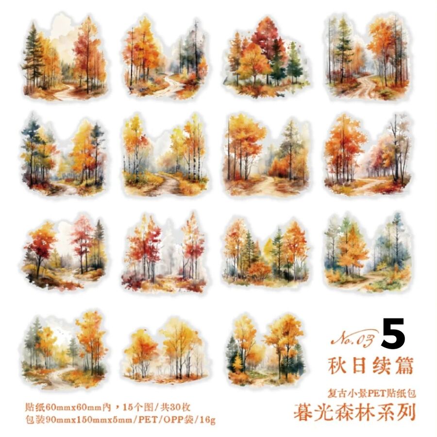 STICKERS BOSQUES PET