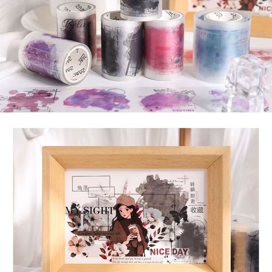 Caja de 6 cintas PVC para journaling Romantic