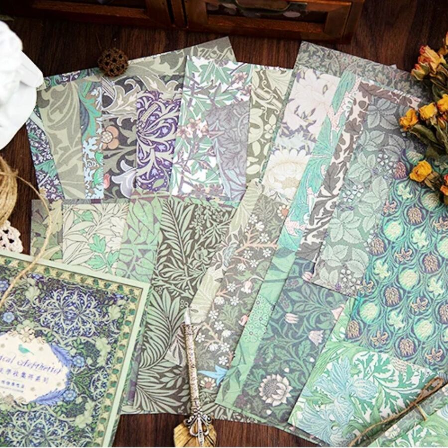 Block grande de papeles coleccion botanicos