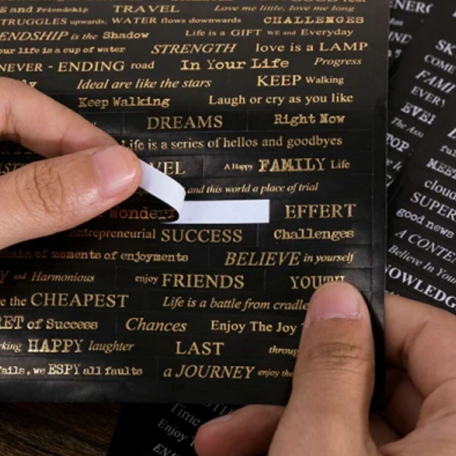 Set 4 Planchas pegatinas frases