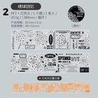 WASHI TAPE FLOR BLANCO Y NEGRO