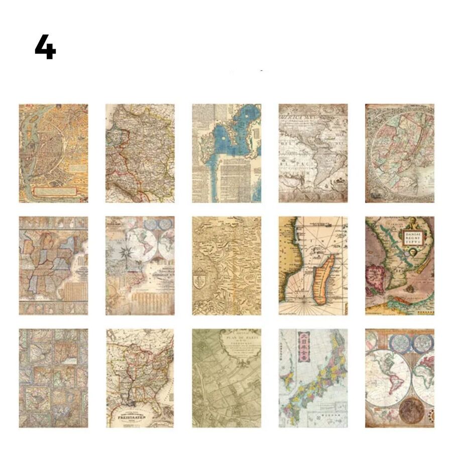 Set papeles vintage grandes