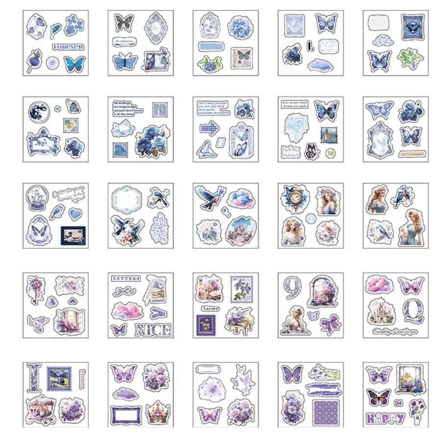 Caja stickers pet 100 hojas Romantic