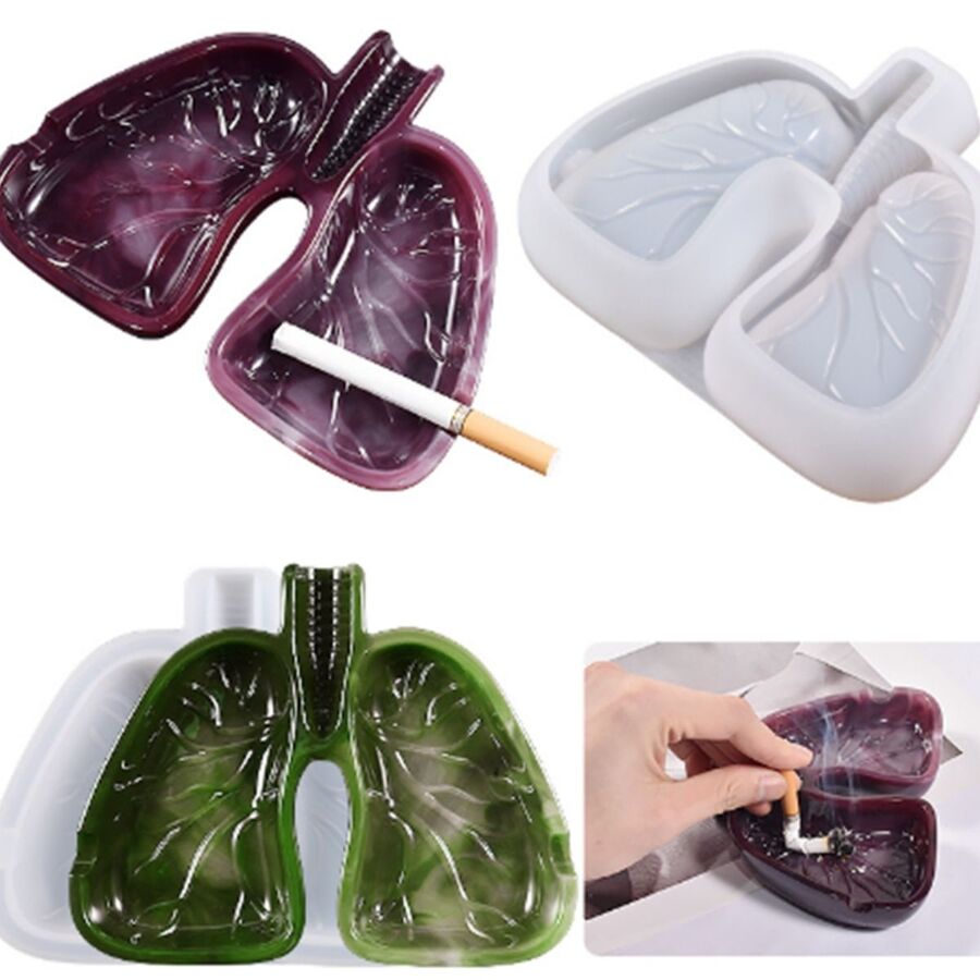 Molde de silicona Cenicero pulmones - 29643