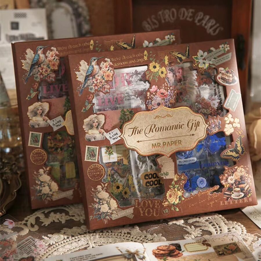 Caja stickers pet 100 hojas Romantic