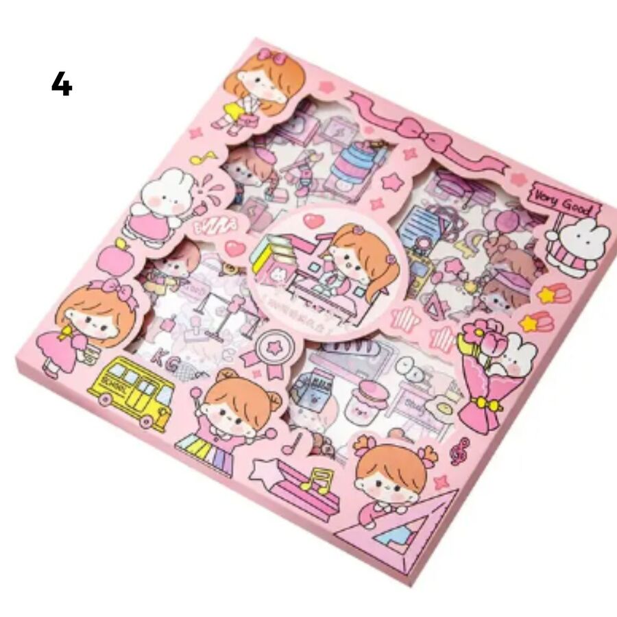 Caja 100 planchas stickers pet
