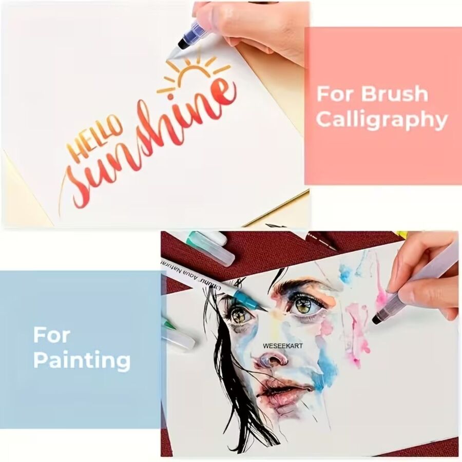 Set De 3 Pinceles Con Depósito Agua