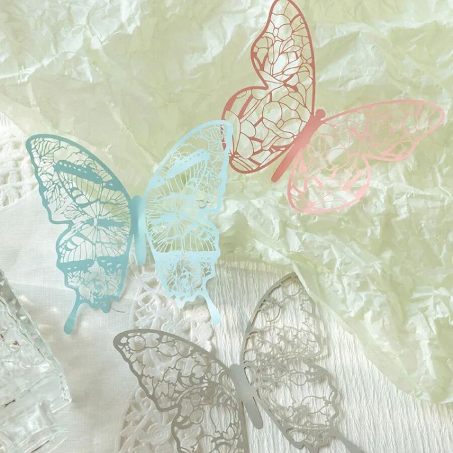 MARIPOSAS PAPEL CALADAS