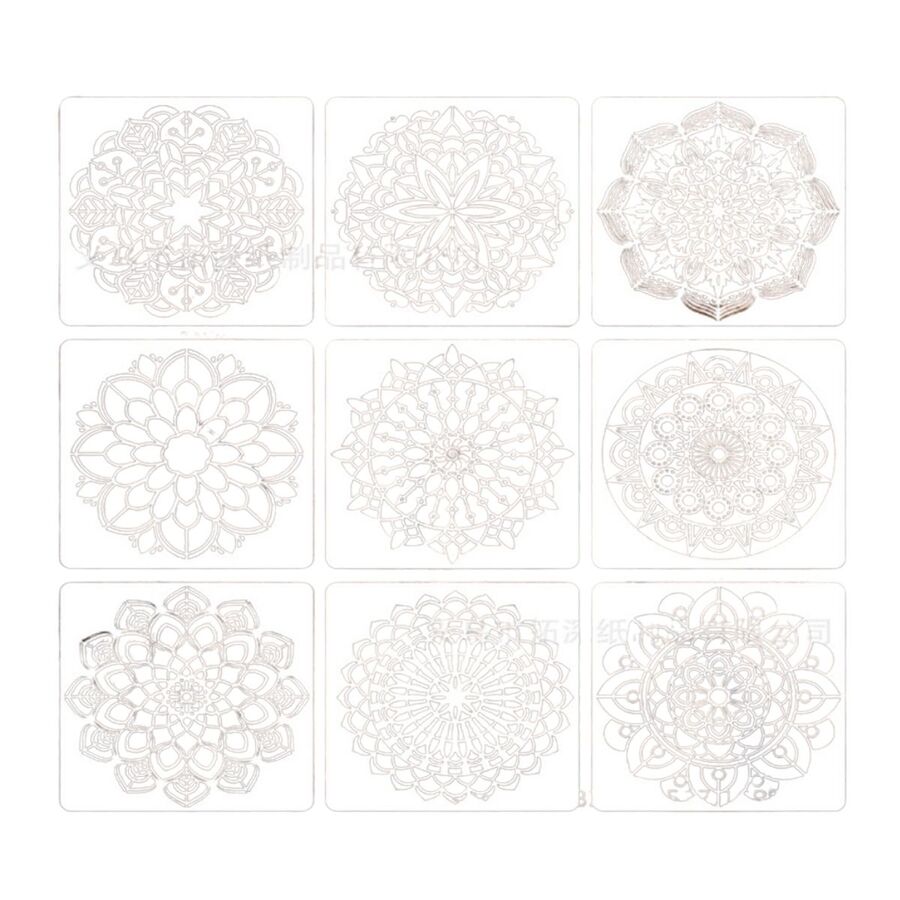 Set estencil 9pcs/set 30cm