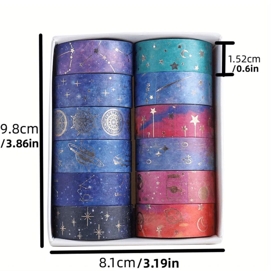 Caja 12 Washi de constelación