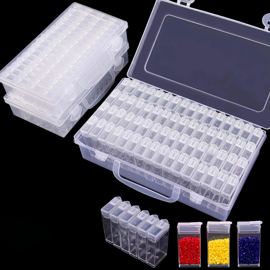 CAJA ORGANIZADORA CON 64 COMPARTIMENTOS INDIVIDUALES