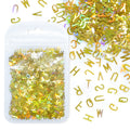 Lentejuelas letras x 25g 4700 unidades