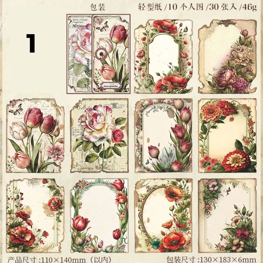 Papeles retro vintage