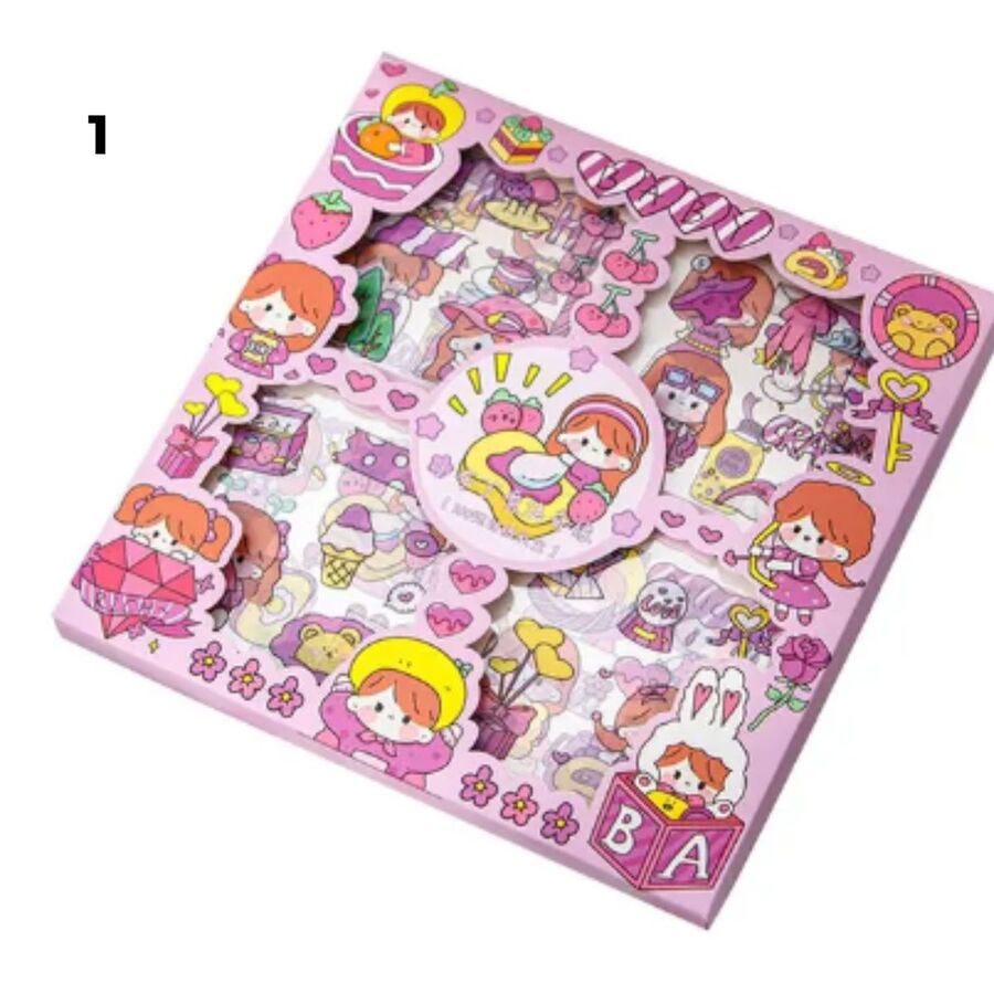 Caja 100 planchas stickers pet