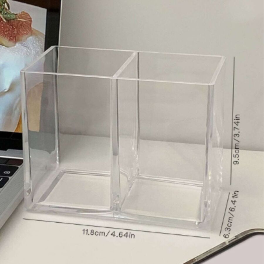 ORGANIZADOR PORTA BROCHAS PORTA LAPIZ ACRILICO DOBLE
