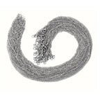 10 CADENAS DE ACERO COLOR PLATEADO}